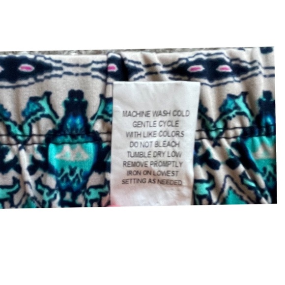 NY COLLECTION Palazzo Wide Leg Pants PL Blue White - Picture 6 of 6